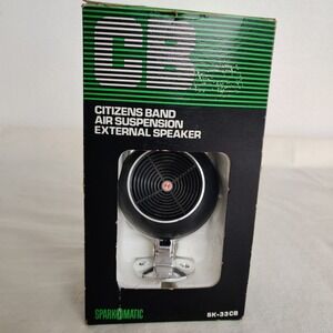 Vintage MCM Sparkomatic round pod speaker 1960s Orb shaped, In Box Tested, Works